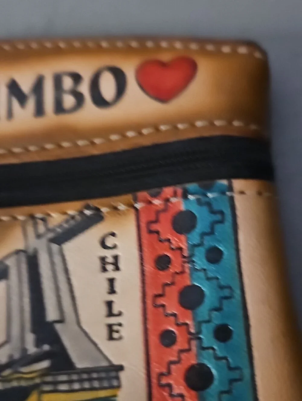 Coquimbo Printed Zip Wallet with Heart Accent